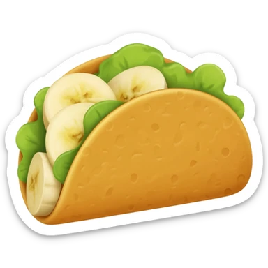 Banana into a taco sticker