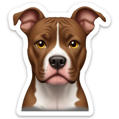 brown pitbull sticker