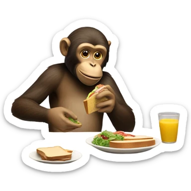 Eat your lunch with a monke sticker