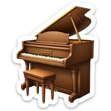 wooden piano sticker