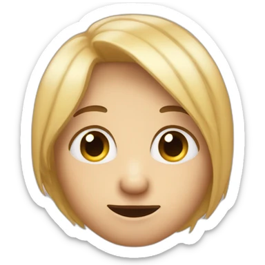 Ask something but with a shy face sticker