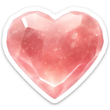 Strawberry quartz heart sticker