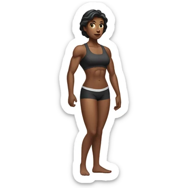 A muscular woman  sticker