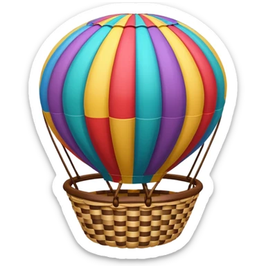 hotair balloon topdown sticker