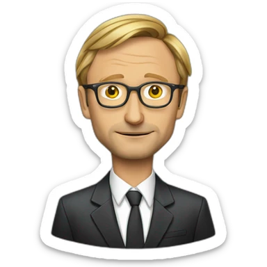 christian lindner als graf zahl verkleidet sticker