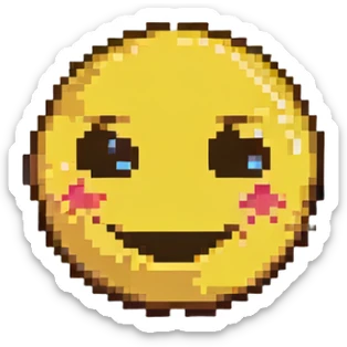 suggestive romantic pixel art emoji, abstract, safe for work sticker