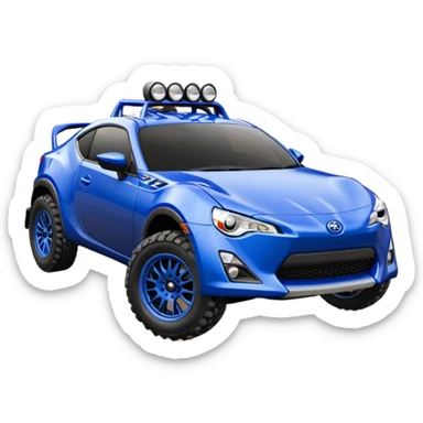2013 scion fr-s ultramarine off road Baja dessert racer silver wheels  sticker
