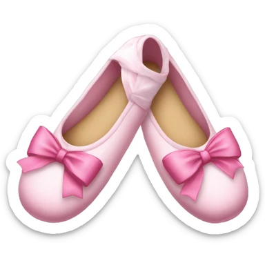 Ballerina slippers with a pink bow  sticker