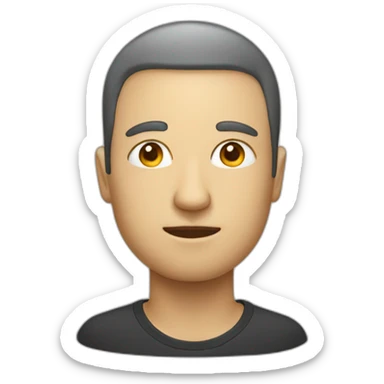 a person with a head that is a physical dictionary sticker