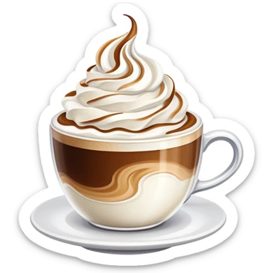 Coffee with whipped cream  sticker