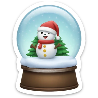 Christmas snow globe  sticker