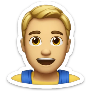 Cara de sorprendido con boca abierta sticker