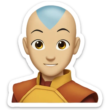 Aang in avatar statefrom avatar the last air bender sticker