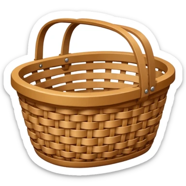 empty wicker basket sticker