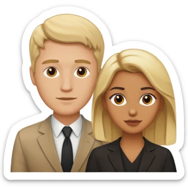 White men and brown women with blonde hair  sticker