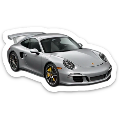 Porsche sport car grey sticker