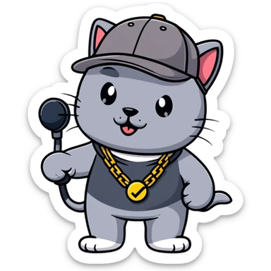 The most lyrically, gifted freestyle in rapping cat ever sticker