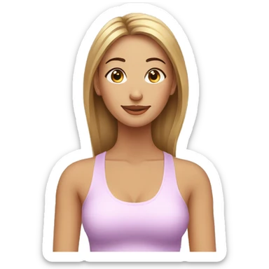 Woman yoga facial sticker