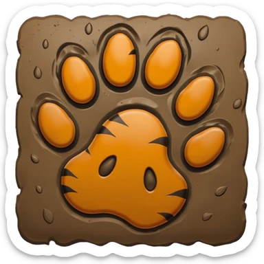 tiger paw print sticker