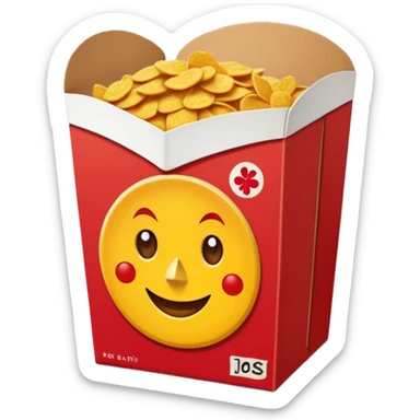 corn flake box sticker