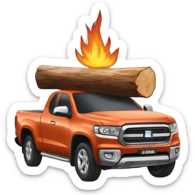 Fire wood on a Ute  sticker
