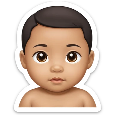 Blasian baby sticker