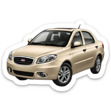 Car Geely CK beige color from the side sticker