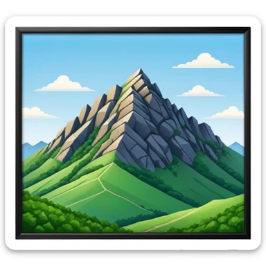 the mountain "Hoher Kasten" in St. Galler Rheintal sticker