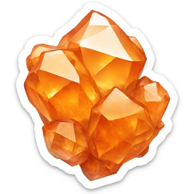 Orange crystal cluster sticker