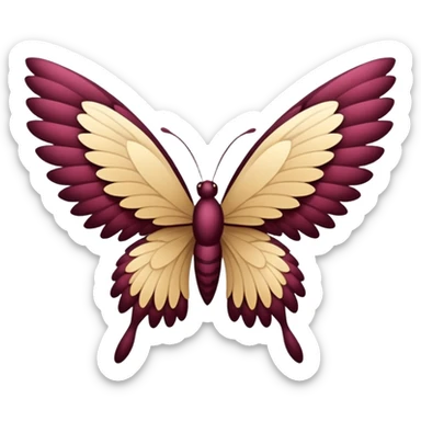 bordo kelebek sticker