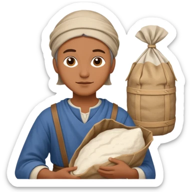 miller with flour sack in Medieval Villagers sticker