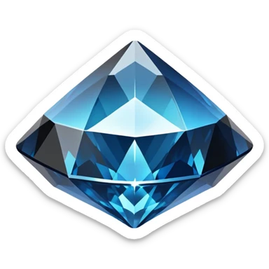 Blue black diamond  sticker