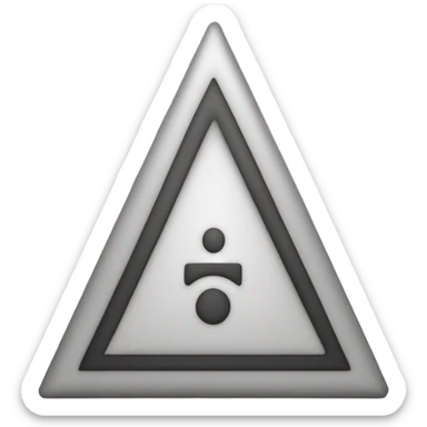 Exclamation point in a triangle sticker