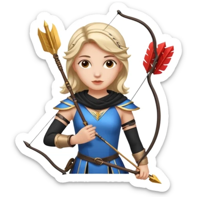 wo with eros clothes and arrows sticker