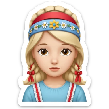 Country headband girl emoji sticker