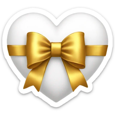 A Witze Heart with a  golden bow  sticker