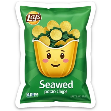 Seaweed-flavored Lay’s potato chips sticker