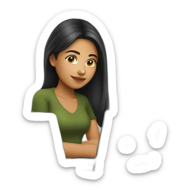 Graphic Designer colombian girl with laptop sticker