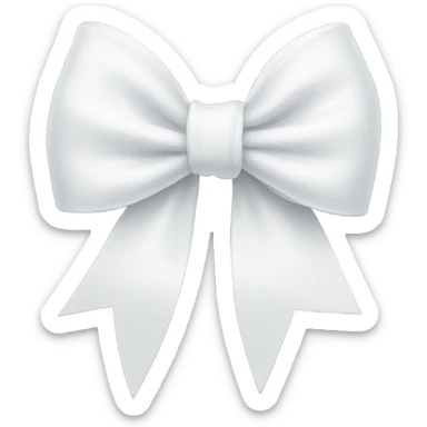 White bow on white bow sticker