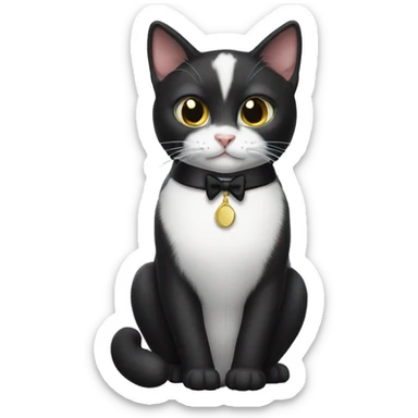 Tuxedo cat sticker