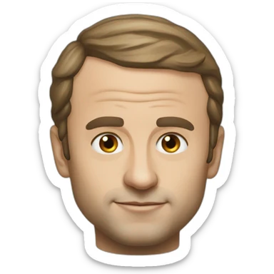 Macron en Vladimir Poutin sticker