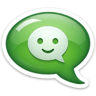 green speech bubble emoji containing checkmark emoji sticker