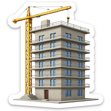 immeuble en construction sticker