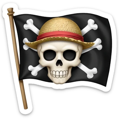 Straw hat pirates flag sticker