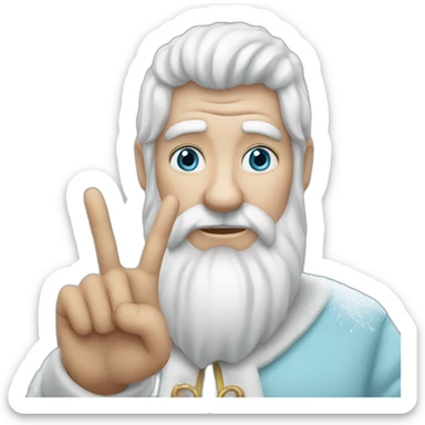 Father Frost hands Sign of the Horns sticker