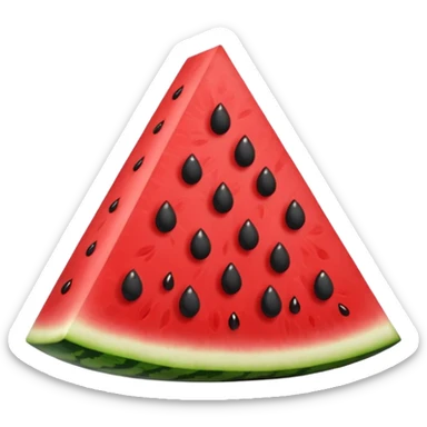 Cartoon Watermelon triangle one slice small seet sticker