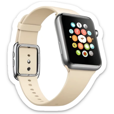 Cream Apple Watch  sticker
