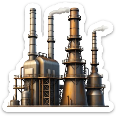oil refinery rust free sticker