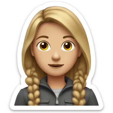 girl with brown/blond hair outdoors sticker