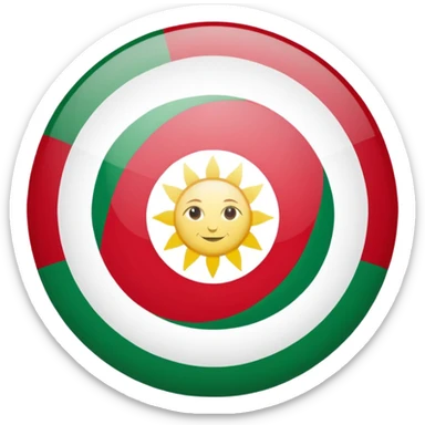 circle iranian flag green white and red  sticker